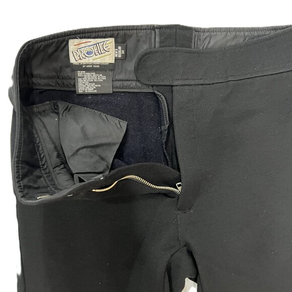 Vintage Profile Men’s Ski Pants - Size 34 Regular | Black with Red Accent - Picture 3 of 4